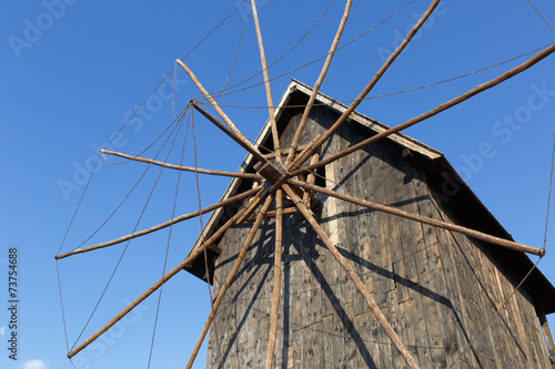 Old wooden windmill