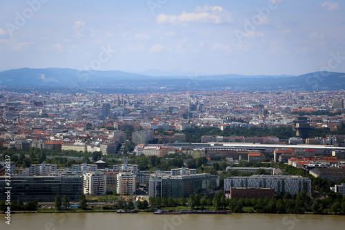 Panorama of Vienna City in Summer.