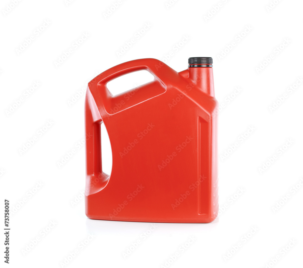 canister with machine oil isolated on white background canister with machine oil isolated on white background