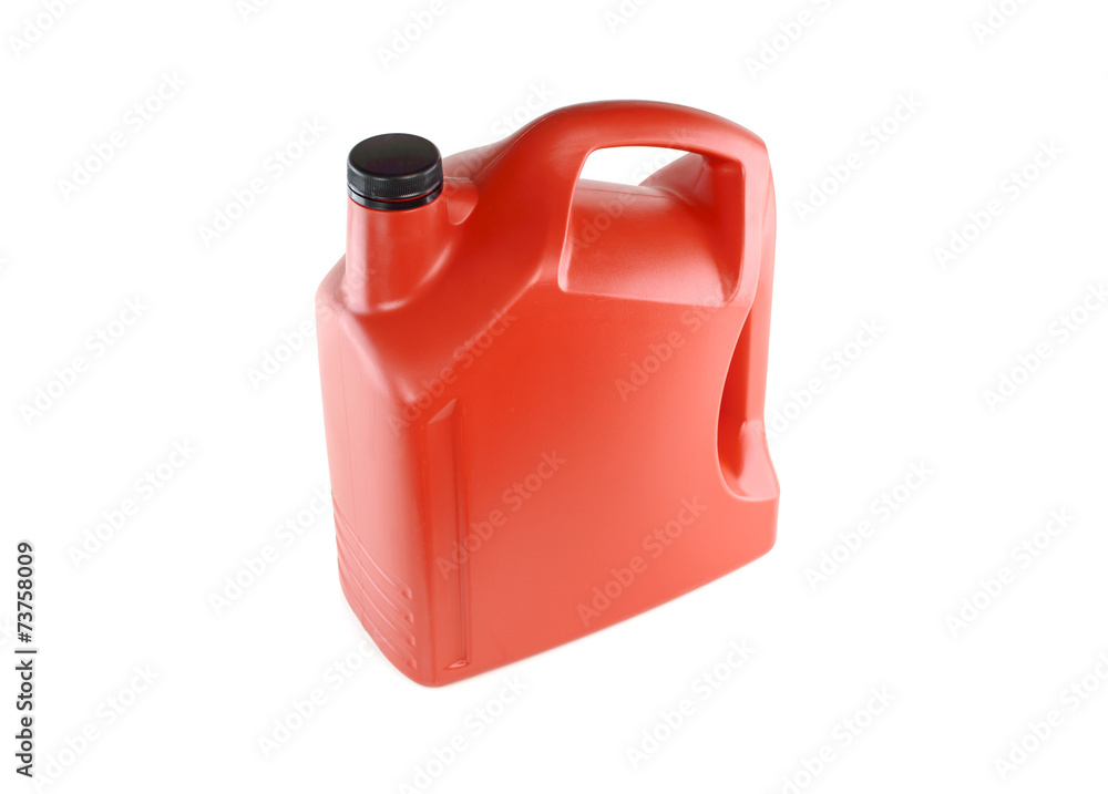 canister with machine oil isolated on white background canister with machine oil isolated on white background