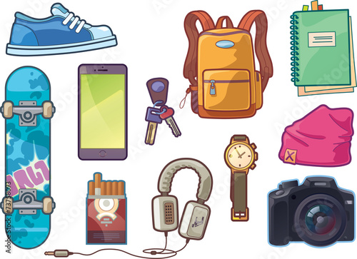 Set of Clothes and Accessories
