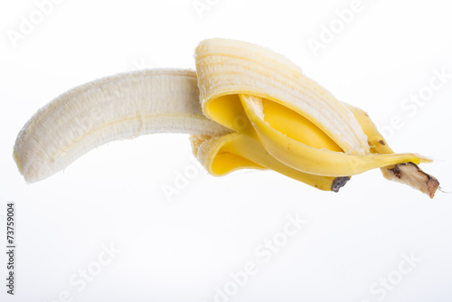 Fresh banana isolated on white background