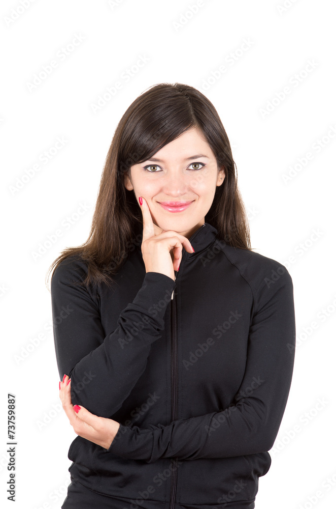 portrait of beautiful young brunette girl posing portrait of beautiful young brunette girl posing