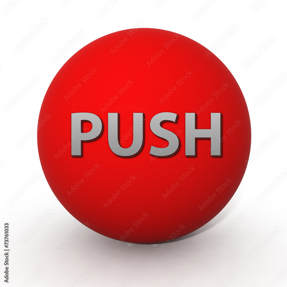 push circular icon on white background push circular icon on white background