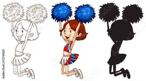 An energetic cheerdancer