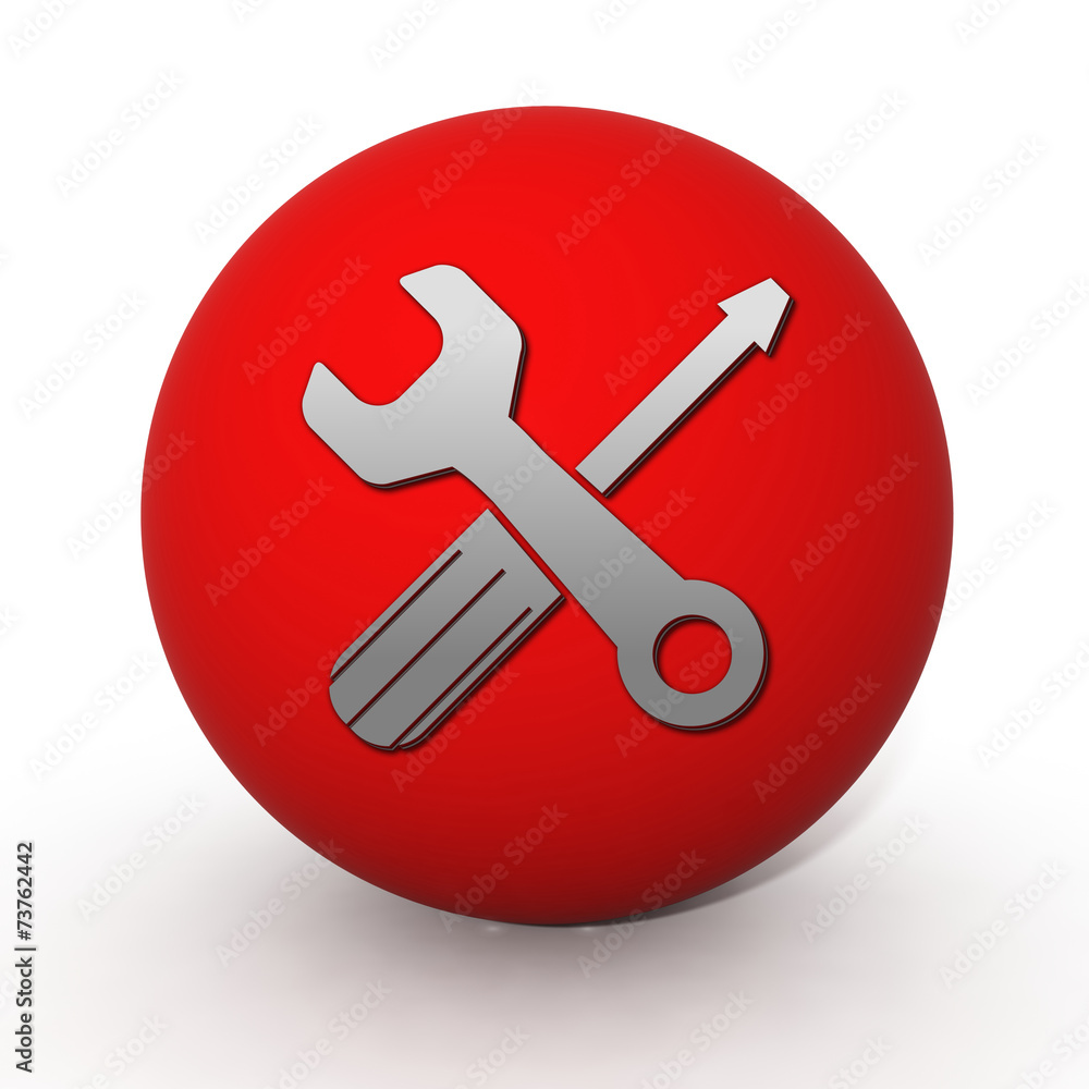 Settings circular icon on white background Settings circular icon on white background