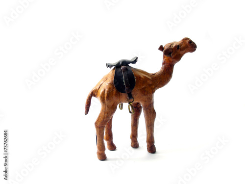 wooden camel isolated on white background © may1985