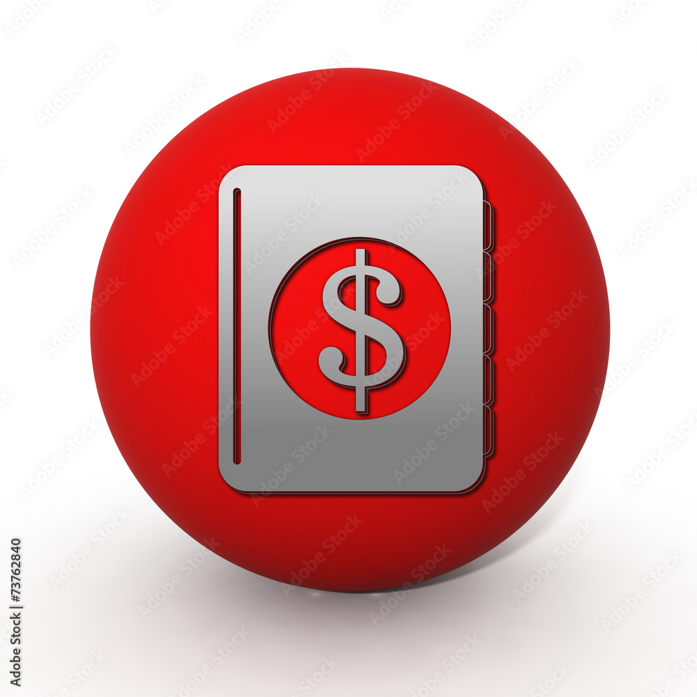dollar money book circular icon on white background dollar money book circular icon on white background