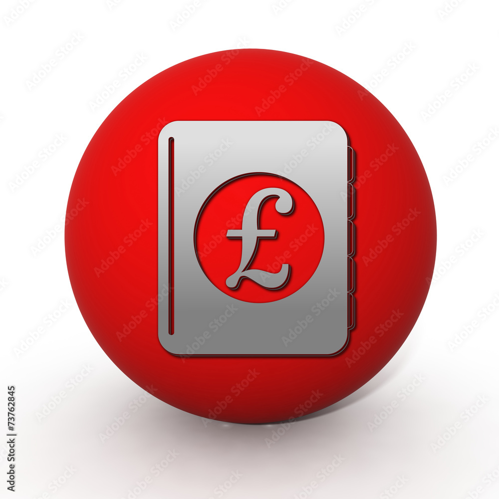 pound money book circular icon on white background pound money book circular icon on white background