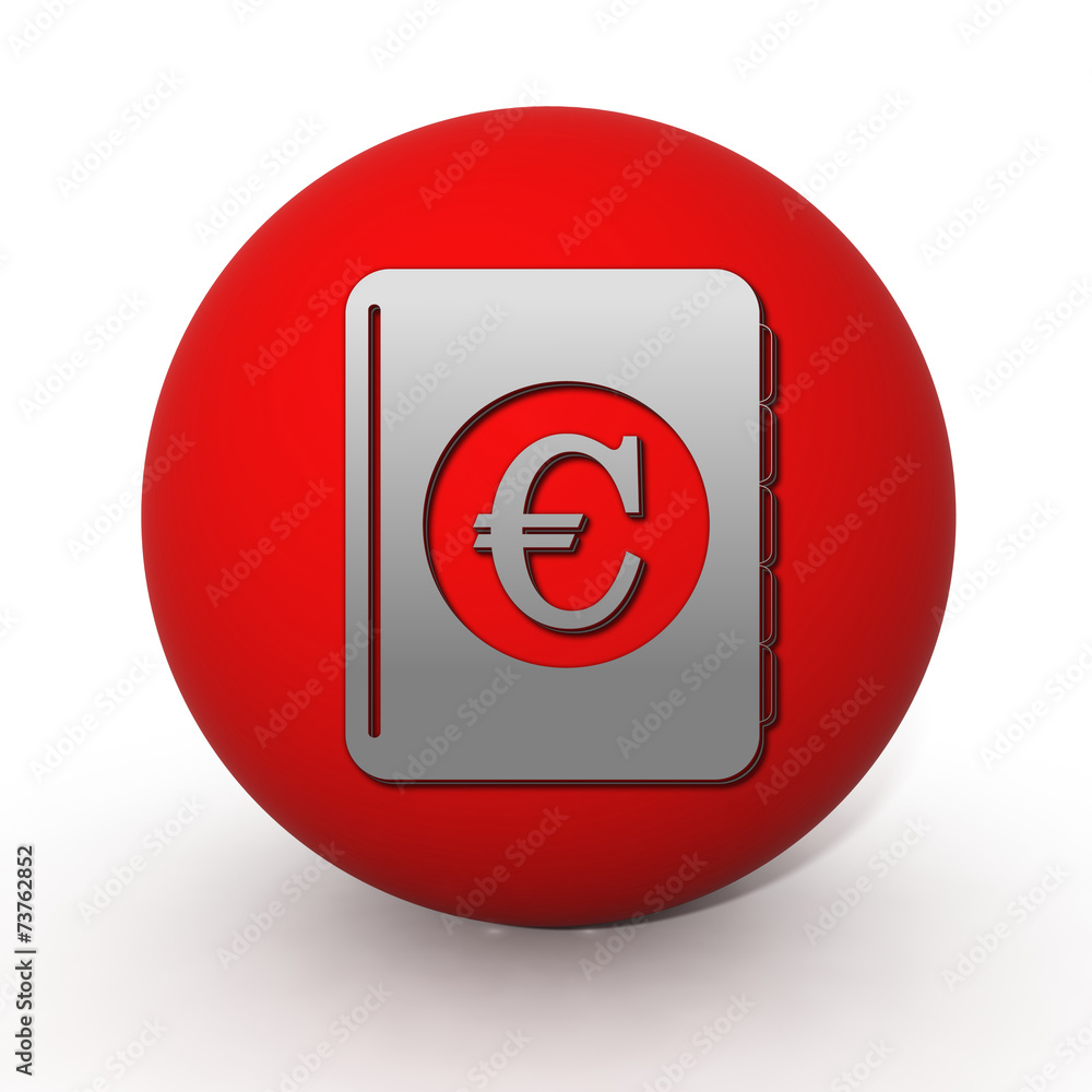 euro money book circular icon on white background euro money book circular icon on white background