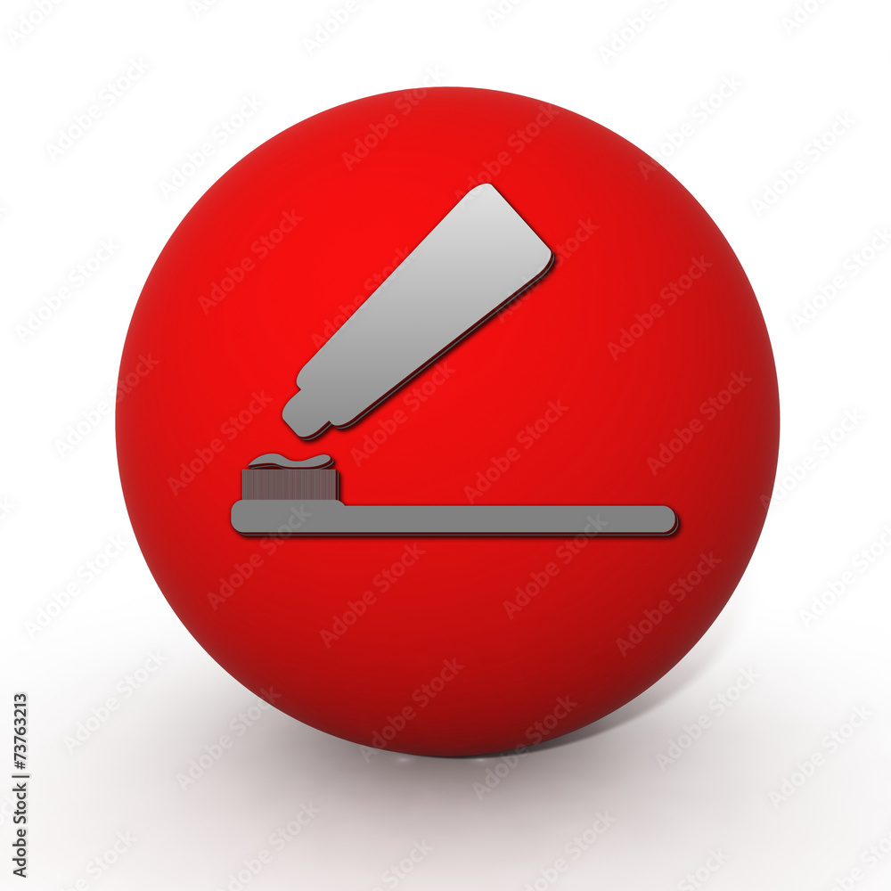 Tooth brush circular icon on white background Tooth brush circular icon on white background