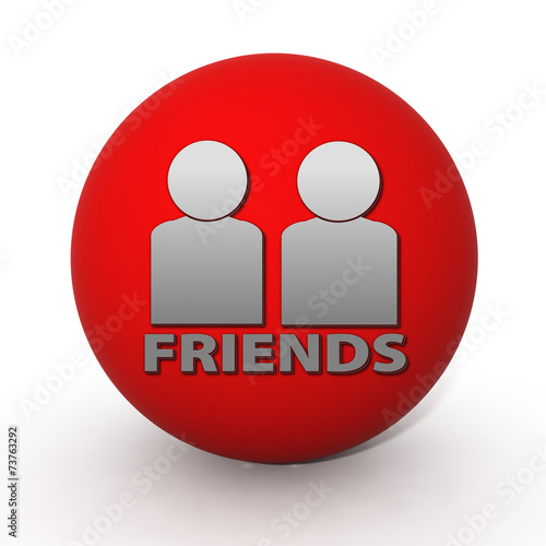 Friends circular icon on white background