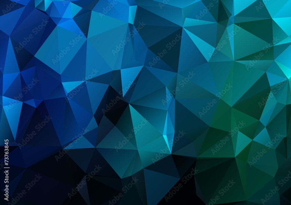 Dark  blue mosaik polygonal background