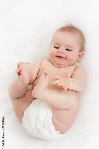 smiling infant baby