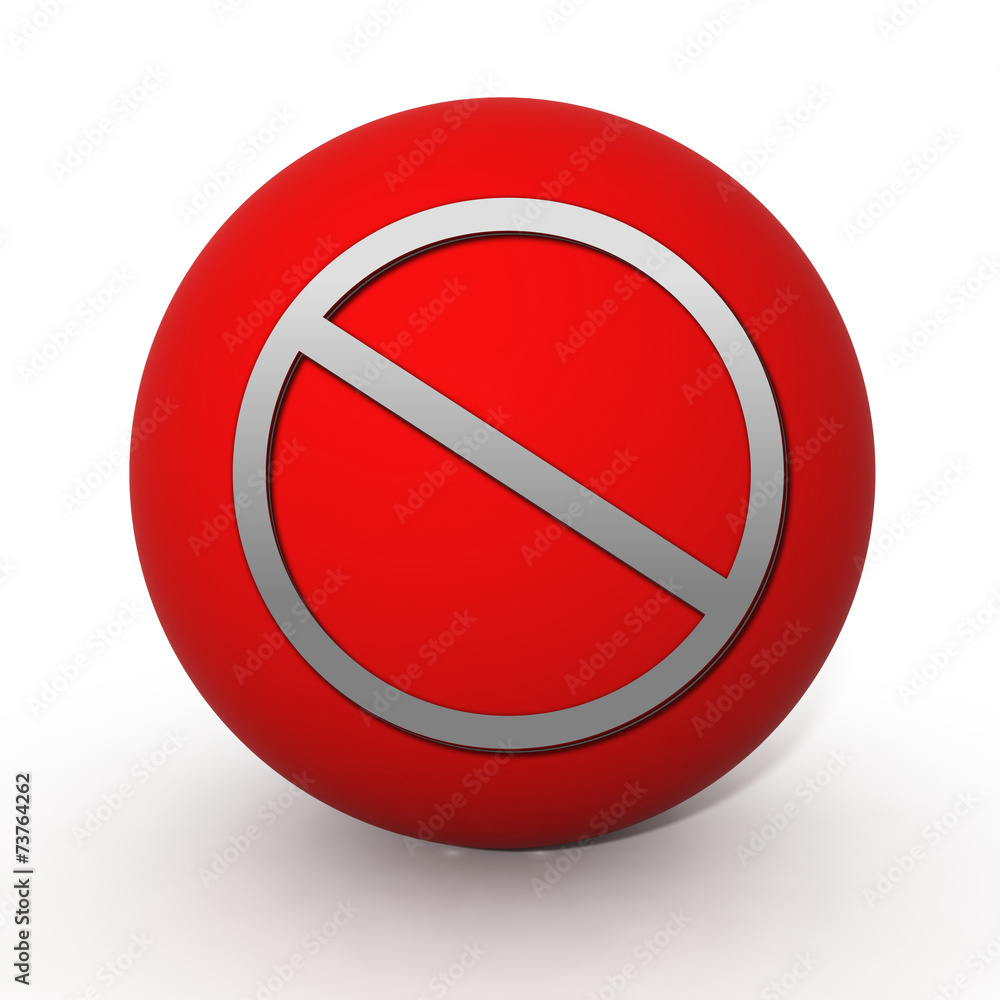 Ban circular icon on white background Ban circular icon on white background