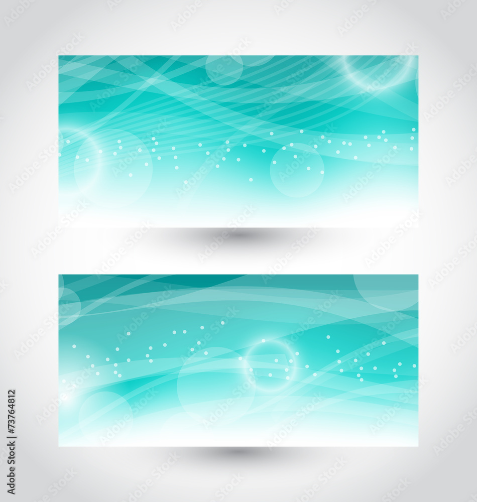 Set abstract water banners, design template