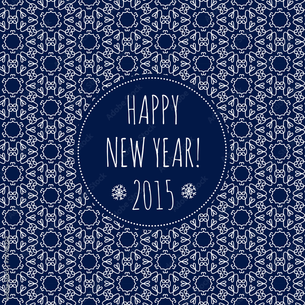 Holiday card Happy New Year 2015. Holiday card Happy New Year 2015.