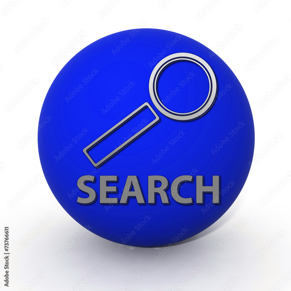 Search circular icon on white background Search circular icon on white background