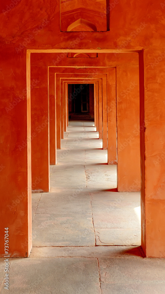 Hallway at the Taj Mahal in India Hallway at the Taj Mahal in India