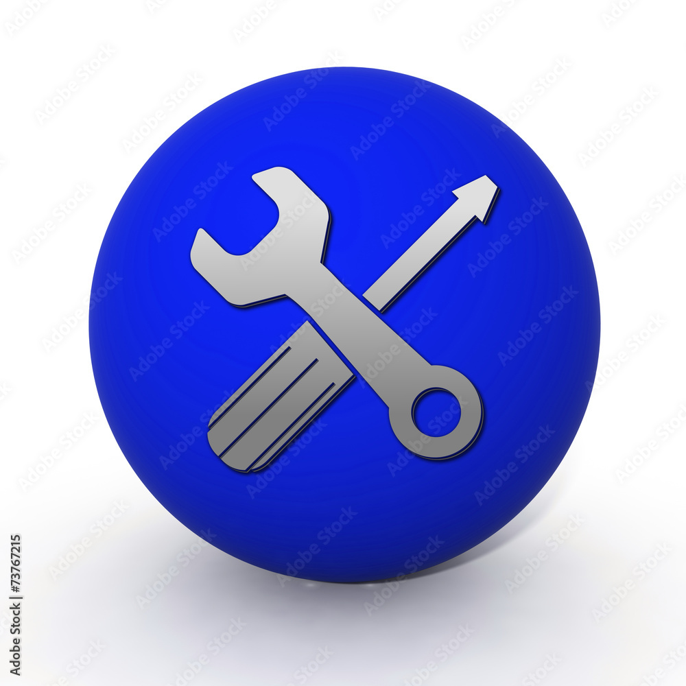 Settings circular icon on white background Settings circular icon on white background