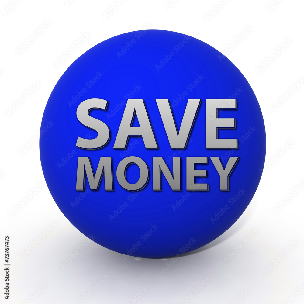 Save money circular icon on white background Save money circular icon on white background