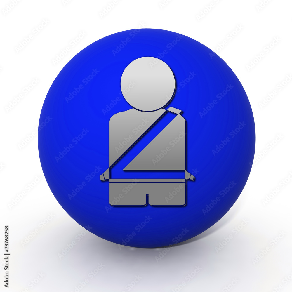 Seat belt circular icon on white background Seat belt circular icon on white background
