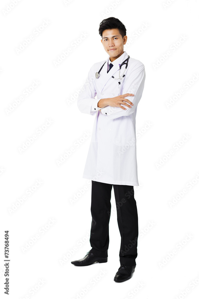 full length young medical doctor isolated on white full length young medical doctor isolated on white