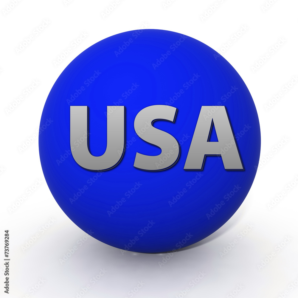 Usa circular icon on white background Usa circular icon on white background