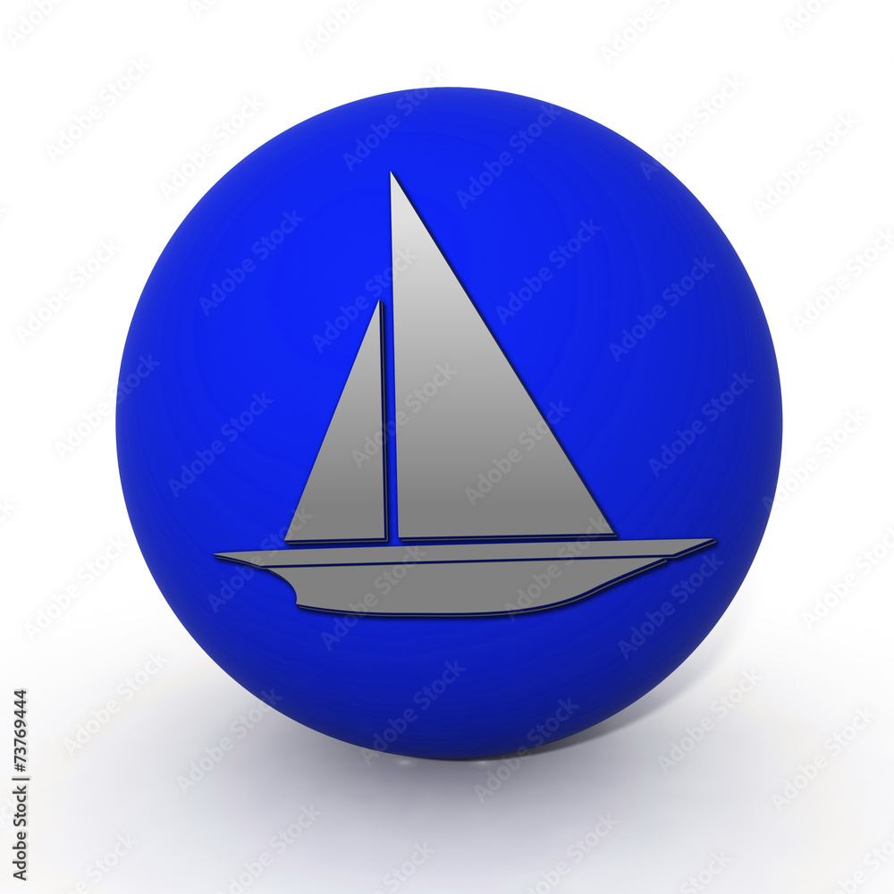 Boat circular icon on white background Boat circular icon on white background
