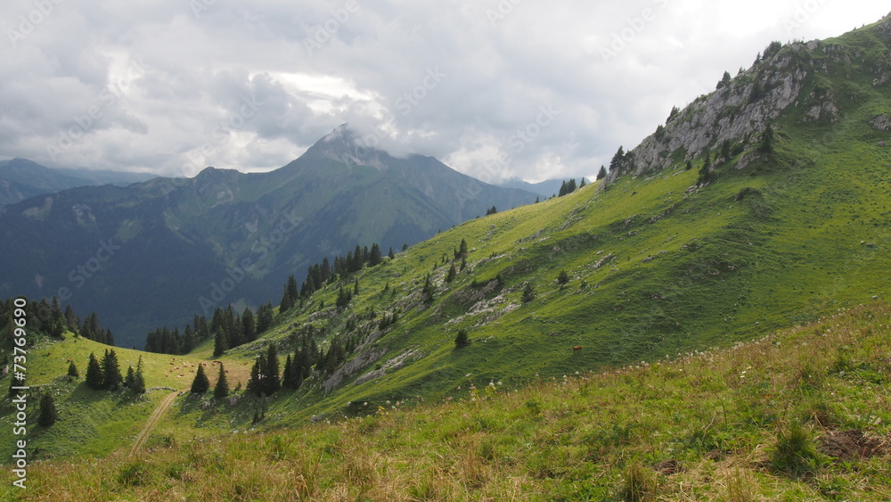 Naklejka premium Paysage de montagne, Haute-Savoie