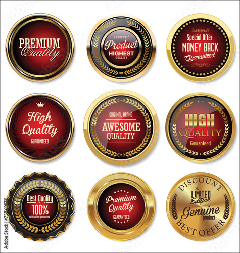 Vintage sale labels collection design elements, Premium quality