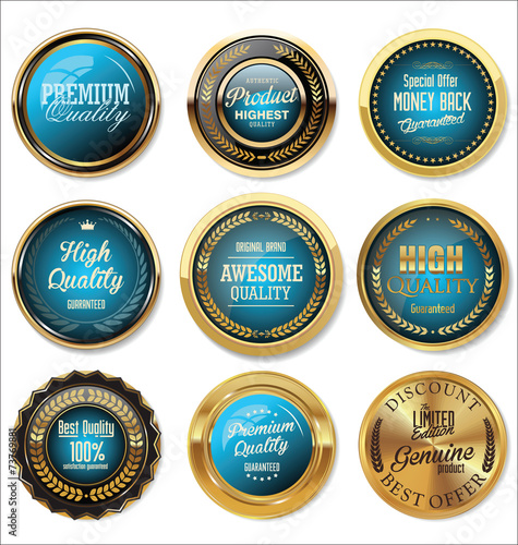Vintage sale labels collection design elements, Premium quality