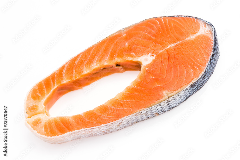 Salmon isolated on white Salmon isolated on white