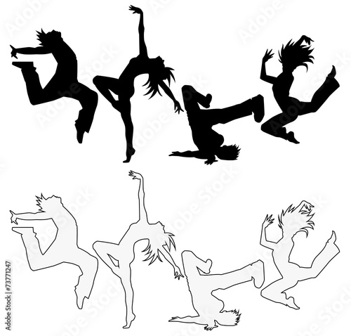 ダンスシルエット(シンプル)