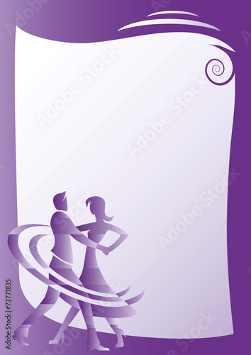 Ball dancing invitation card template