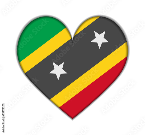 Free Download Saint Kitts and Nevis heart flag vector - GFXLoad