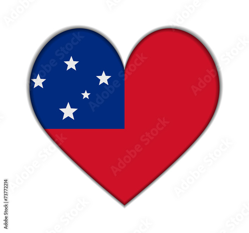 Free Download Samoa heart flag vector - GFXLoad