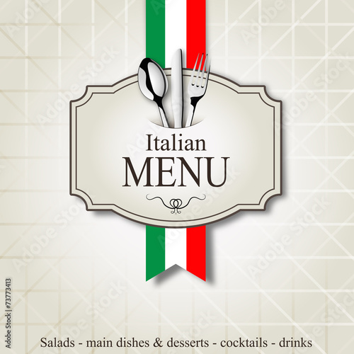 Italian menu