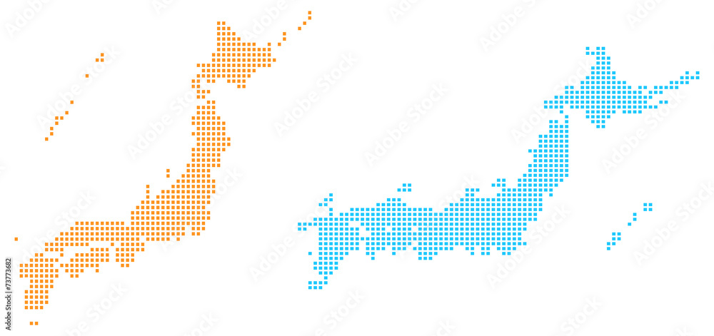 ドット日本地図 Stock Vector Adobe Stock