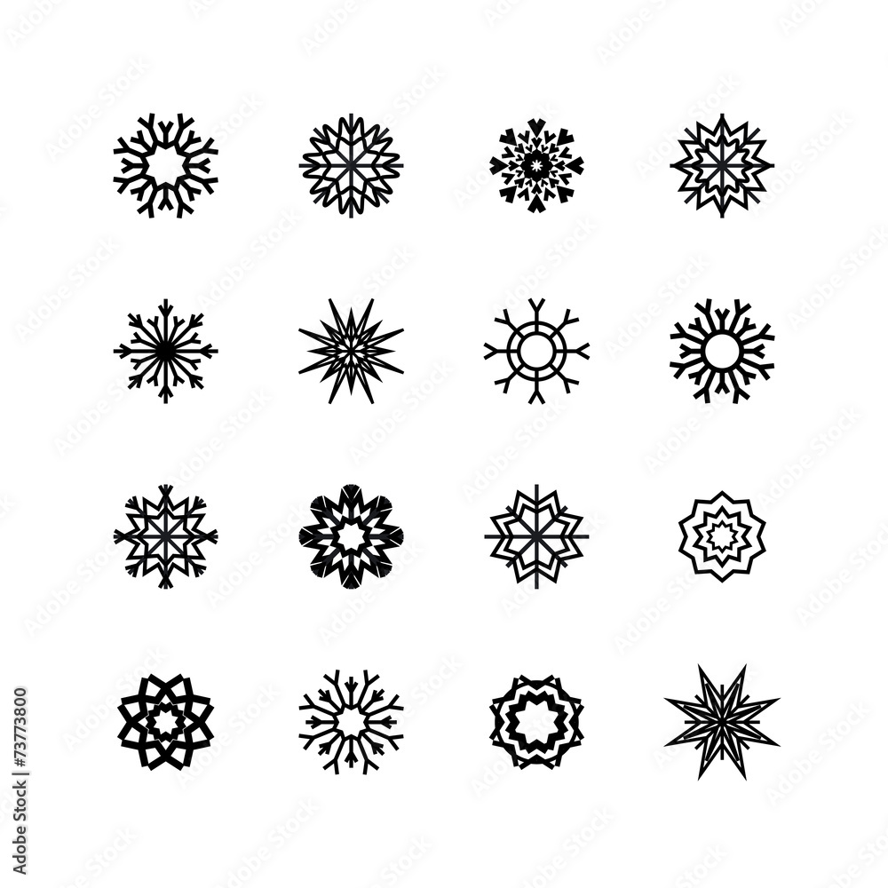 Snowflakes set. winter and christmas Vector Snowflakes set. winter and christmas Vector