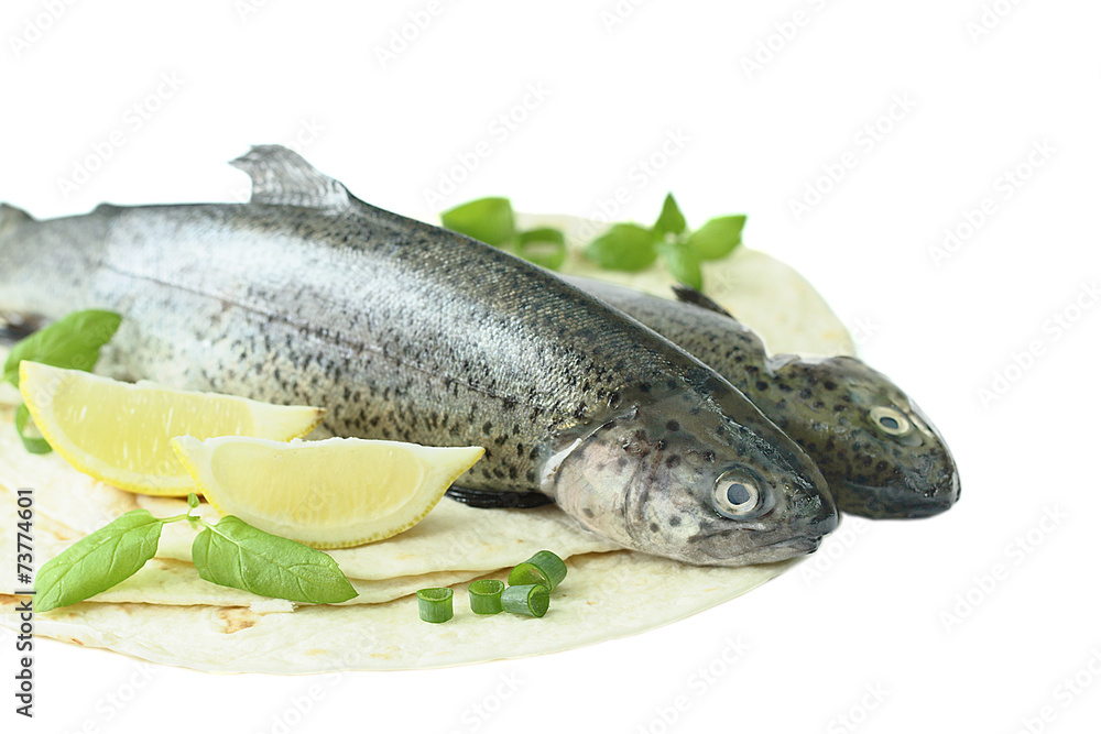 Fresh fish and lemon