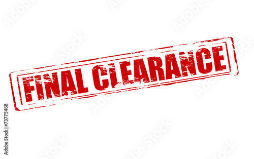 Final clearance