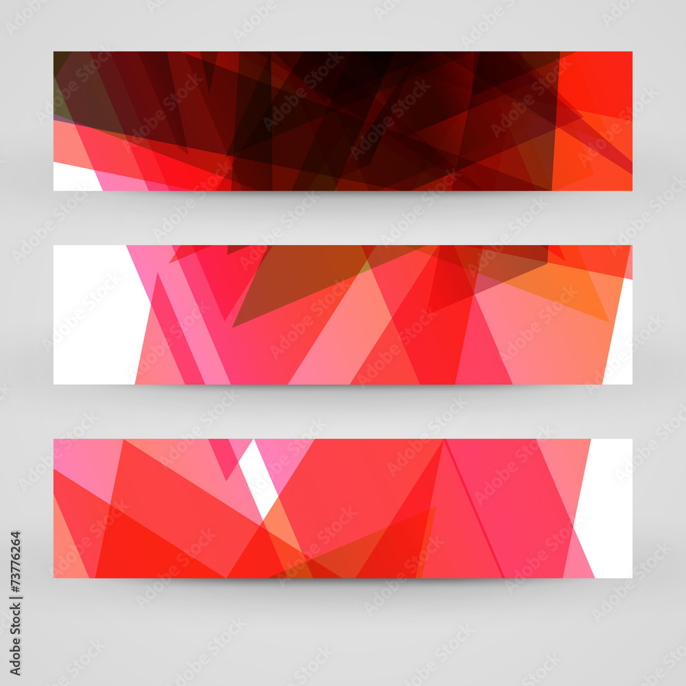 Fototapeta premium Vector banner set for your design