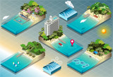 Isometric Tiles of Carribean Holidays