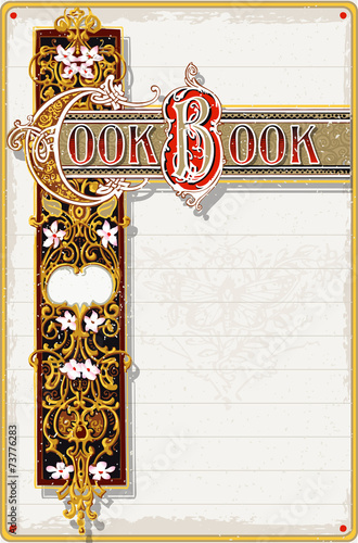 Vintage Cook Book Ornamental Page