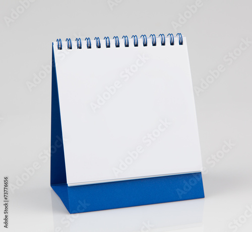 Blank desk calendar, isolated on white background