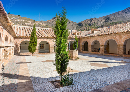 Monastery of  Virgin Del Saliente Courtyard Andalusia Spain