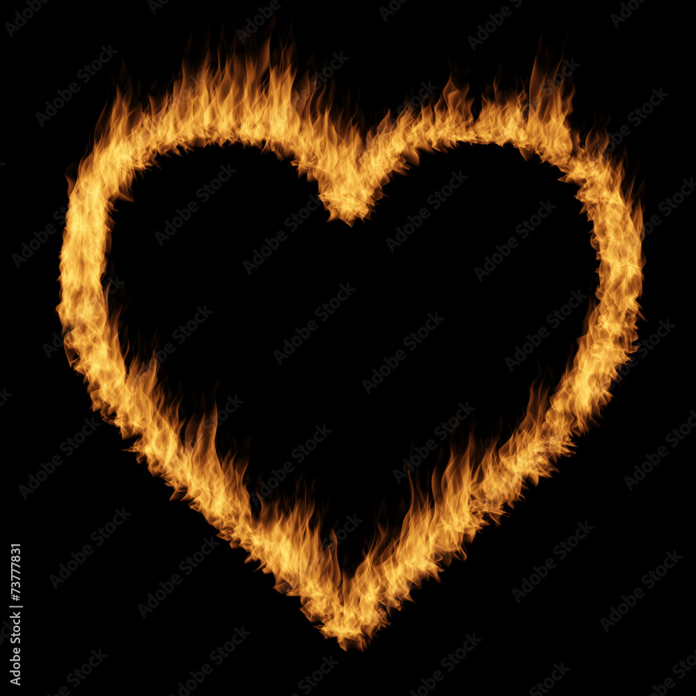 brennendes Herz burning heart StockIllustration Adobe Stock