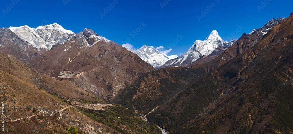 Great Himalayan range, Solu Khumbu, Sagarmatha NP, Nepal