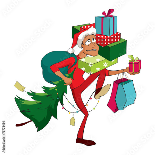 Christmas Shopping Man